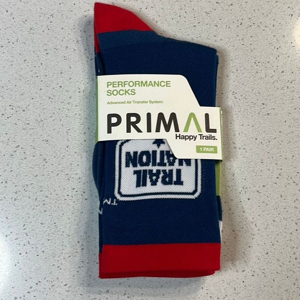 Primal Happy Trails Performance Socks Rails to Trails 2018 Med/Small